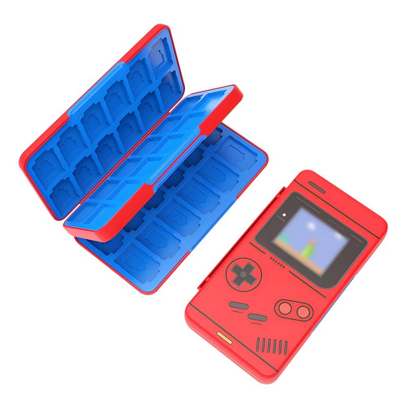 PERFECTSIGHT Store Switch Game Card Case for Nintendo Switch 2/ OLED / Lite, Cute 48 Switch Game Holder Cartridge Case for Game Cards and SD Cards, Kawaii Portable Compact Storage Box, Red - Image 1